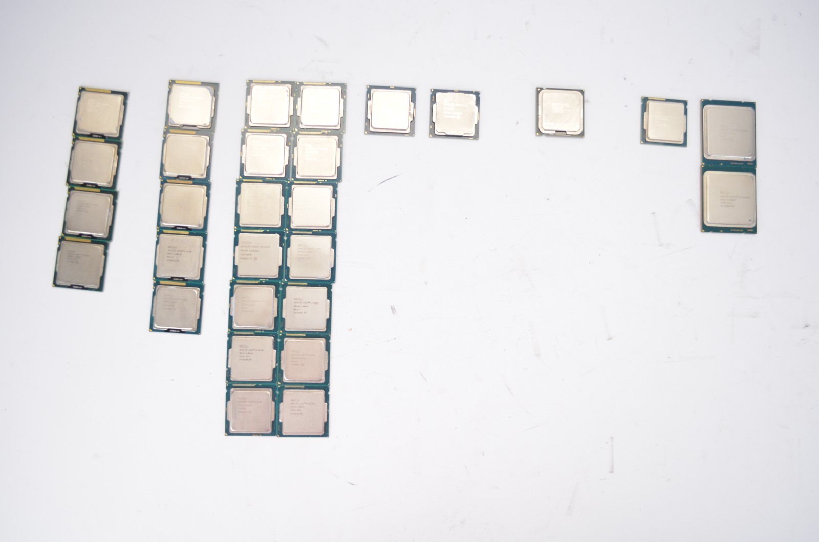29x Intel CPUs. Mostly 2nd-4th gen i5 a few xeon and a few newer. All tested