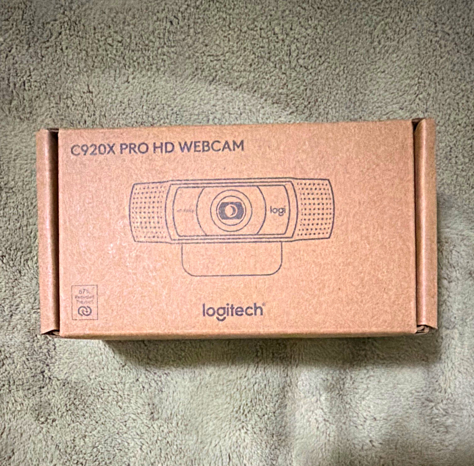Logitech C920X Pro HD Webcam 1080p 30fps USB High Definition Brown