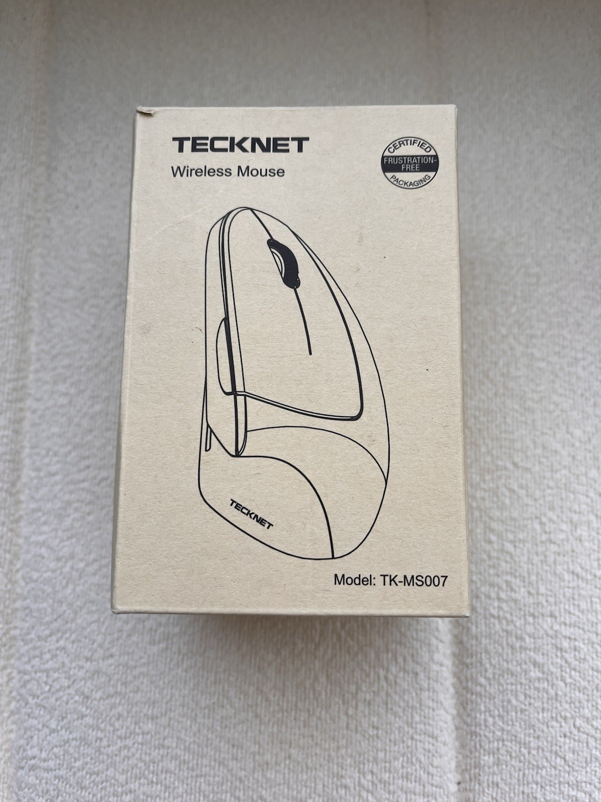 TechNet Black Ergonomic Wireless Mouse MS007  Ultimate Comfort New In Box
