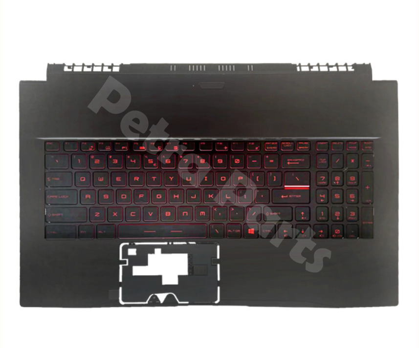 for MSI GF75 MS-17F1 MS-17F2 MS-17F3 MS-17F5 Palmrest Upper Keyboard Red Backlit