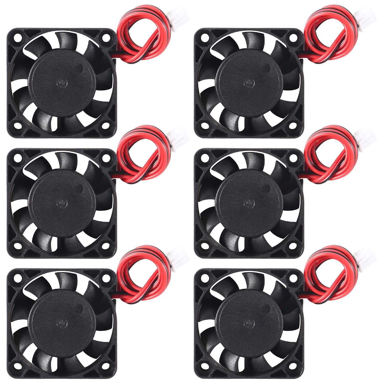 6pcs 4010 DC 12V 3D Printer Cooling Fan Mini Brushless Fan 40x40x10mm 2 Pin