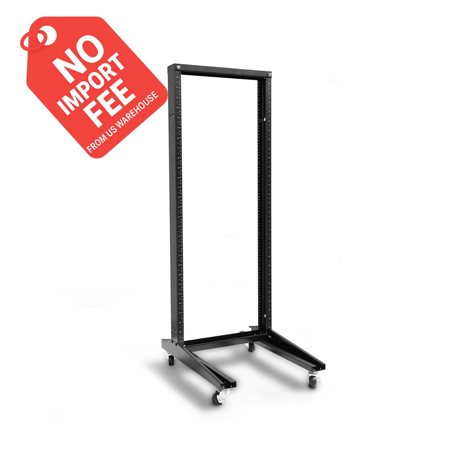 42U Movable 19inch 2 Post Open Frame Heavy Duty IT Network Data Server Rack