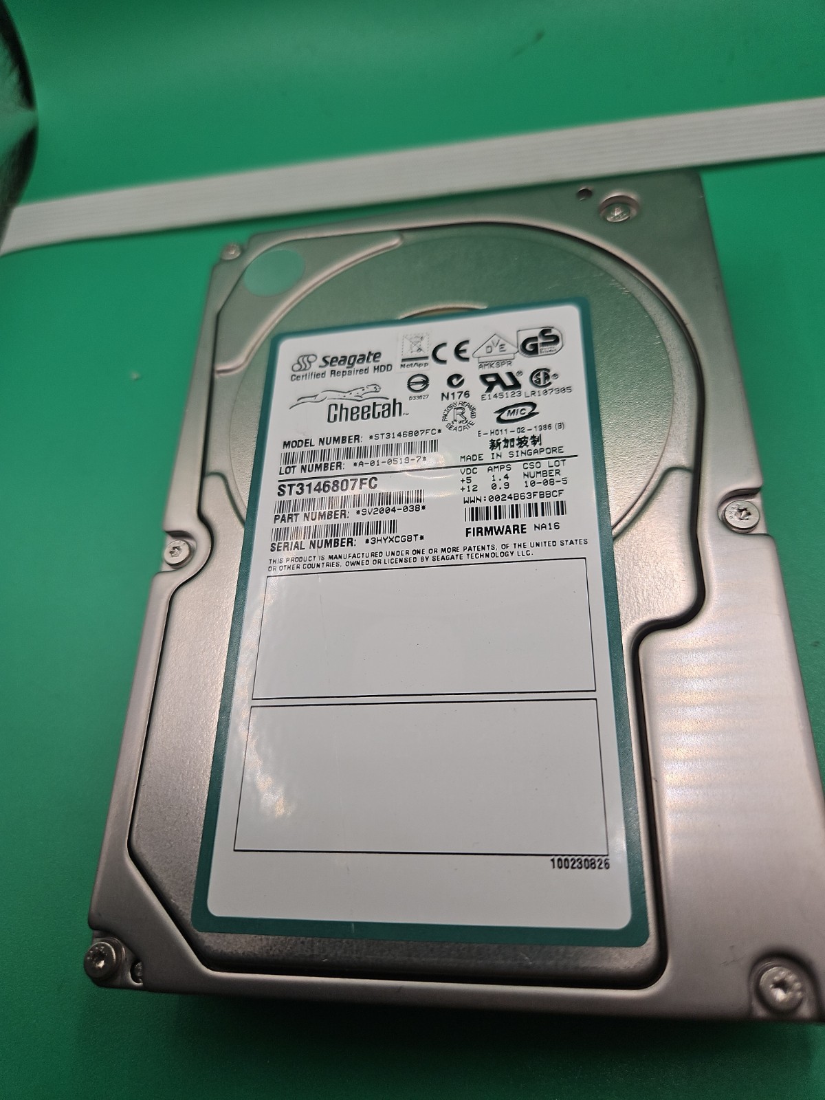 Seagate Cheetah 146GB 10K RPM ST3146807FC Hard Drive (9V2004-038)