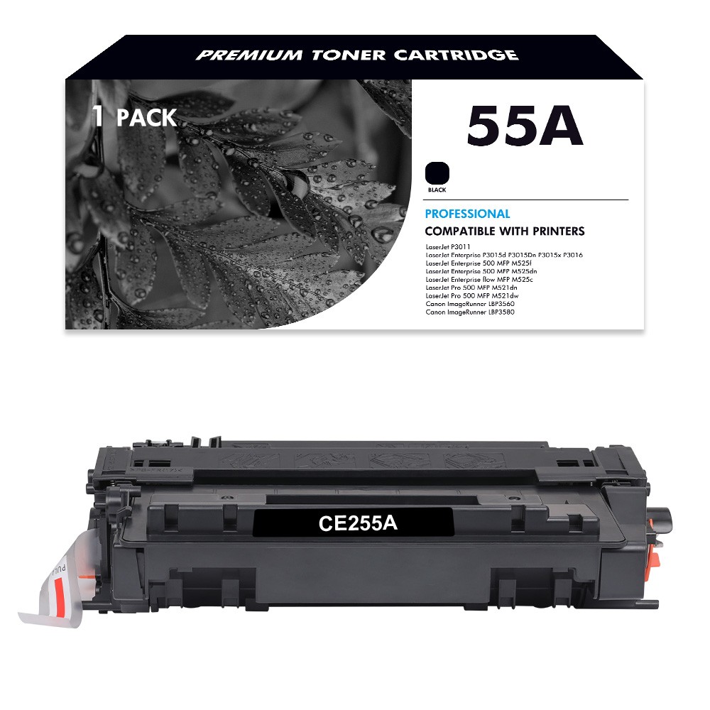 1x Black CE255A 55A Toner Fits for HP LaserJet Pro 500 MFP M521dn M521dw Printer