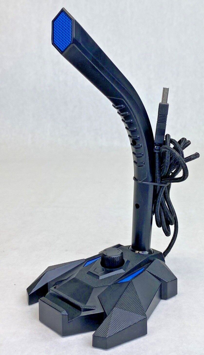 AmazonBasics wired USB Gaming Microphone gooseneck omni mic with phone stand