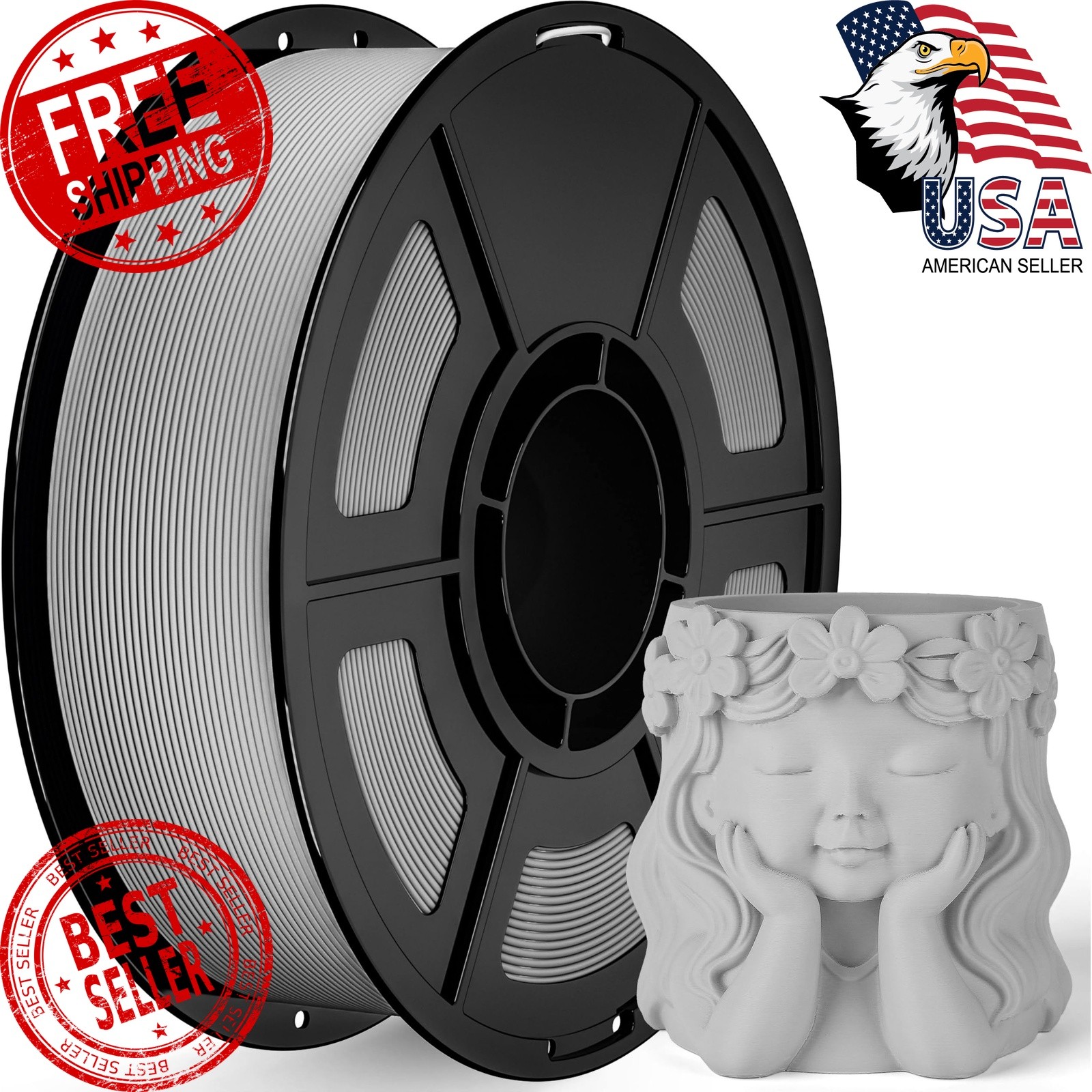 IEMAI PETG Matte 3D Printer Filament, Grey, 1 Kg