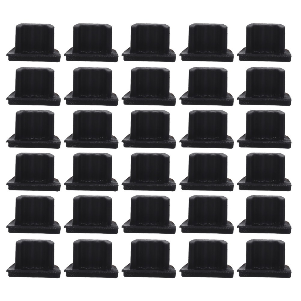 100pcs Micro USB Silicone Port Cover, Black Weatherproof Dust Plug, Micro USB