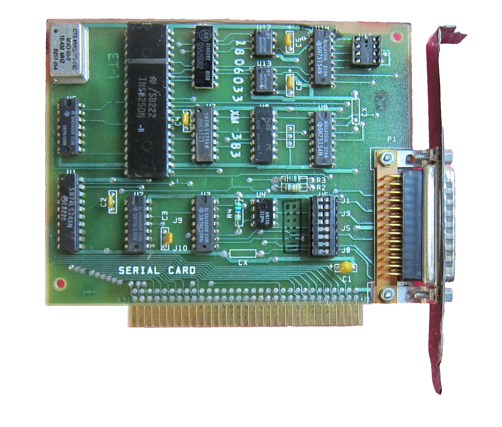 Genuine Vintage IBM Serial 8-Bit ISA Card