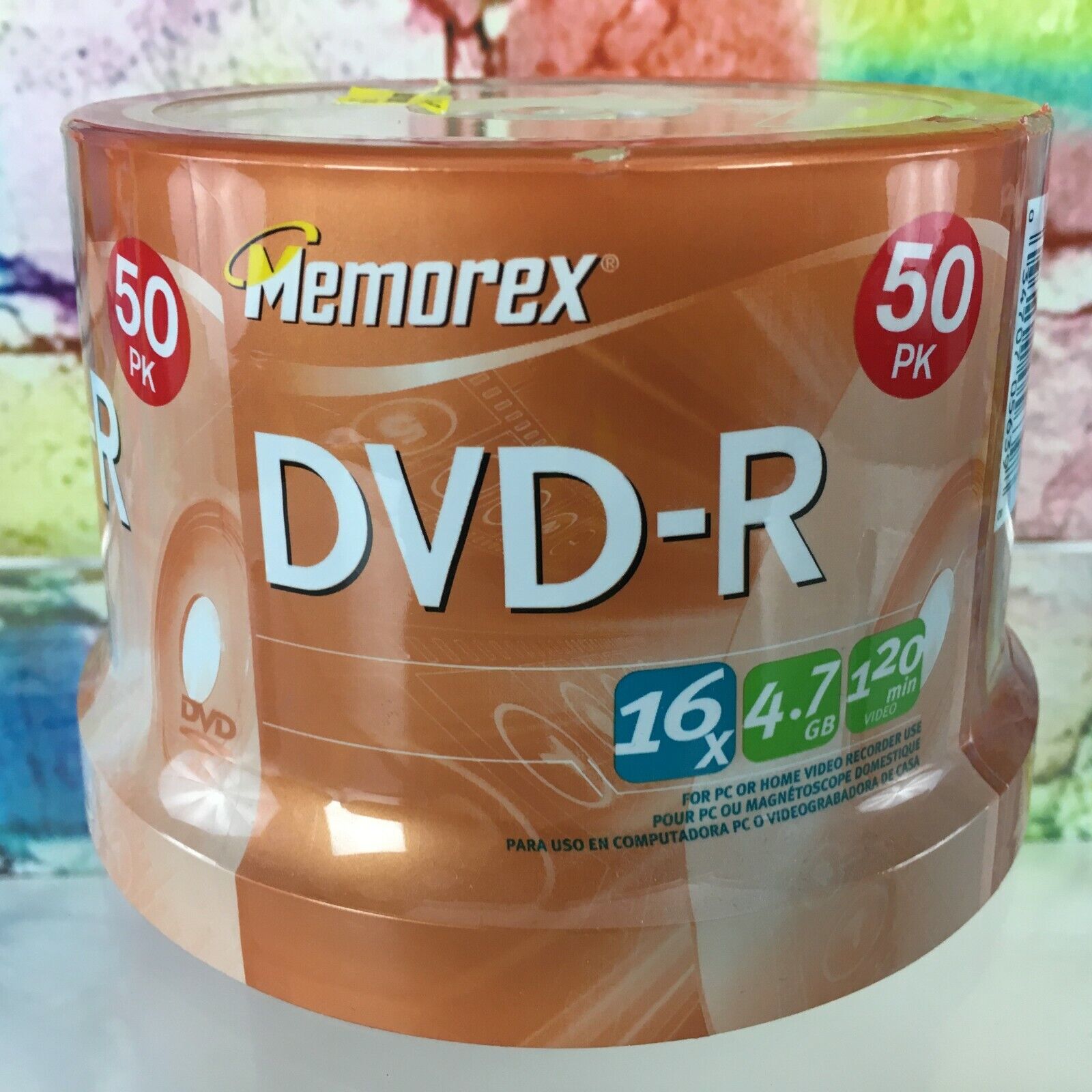 NEW Memorex DVD-R 50-Pack Spindle 4.7GB 16X 120 Minutes Sealed Blank Media 