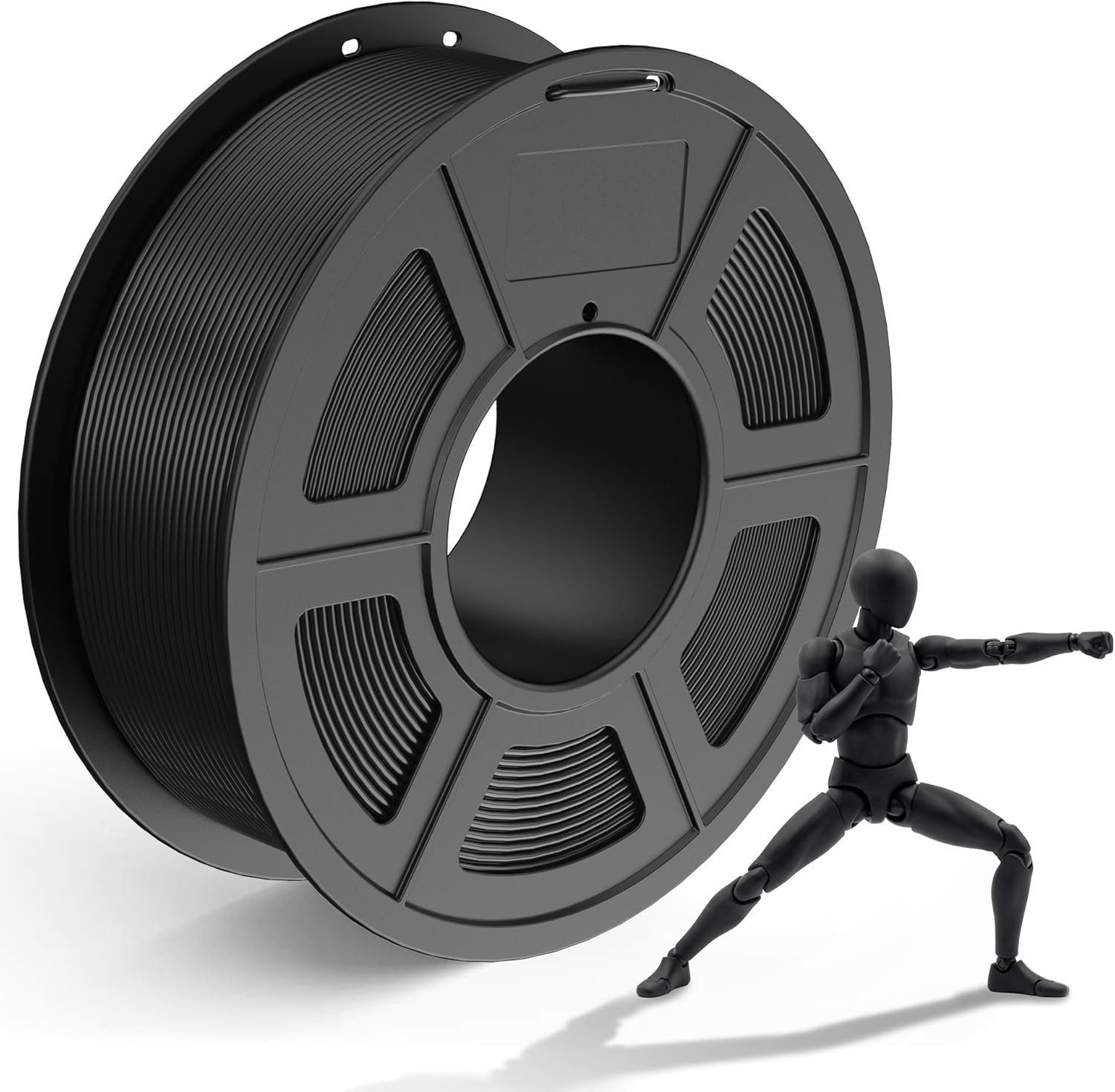 PLA Filament 1.75mm 1KG Black 3D Printer Filament Low Shrinkage FDM Printing