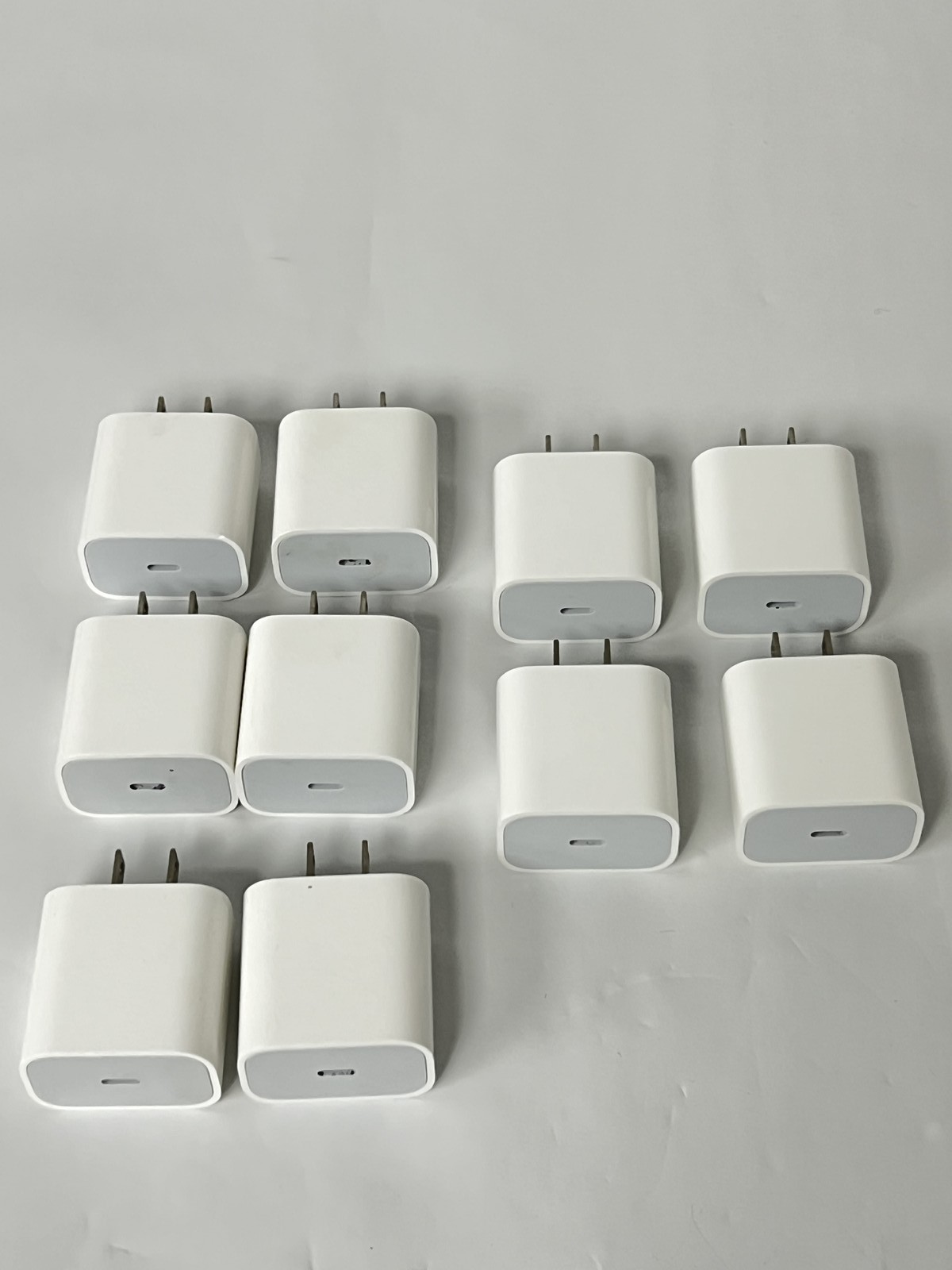 10 Pack Genuine Apple 20W USB-C Fast Charger (A2305) Power Adapter (MHJA3AM/A)