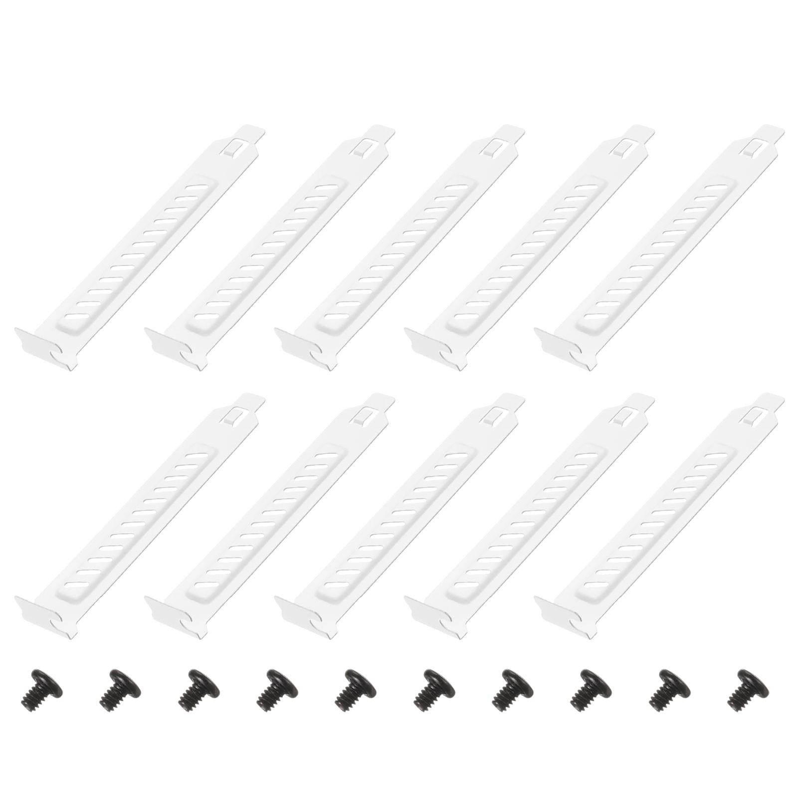 PCI Slot Cover Dust Filter, 10 Pcs Blanking Plate Expansion Blank Plate White