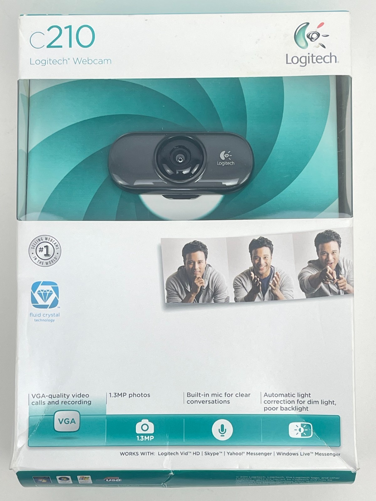 Logitech USB C210 Web Cam Zoom Skype Online Video