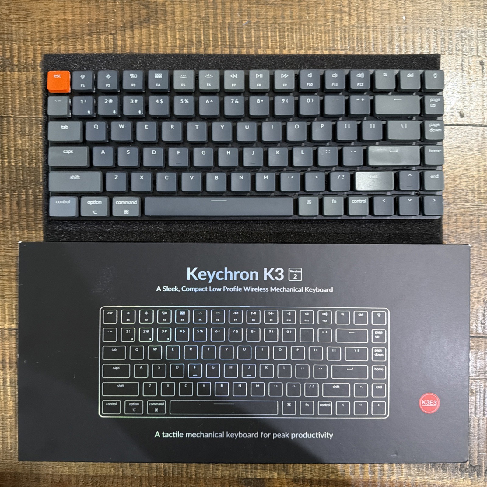 Keychron K3 Ultra-Slim Wireless Mechanical Keyboard - Model K3-B3 Used