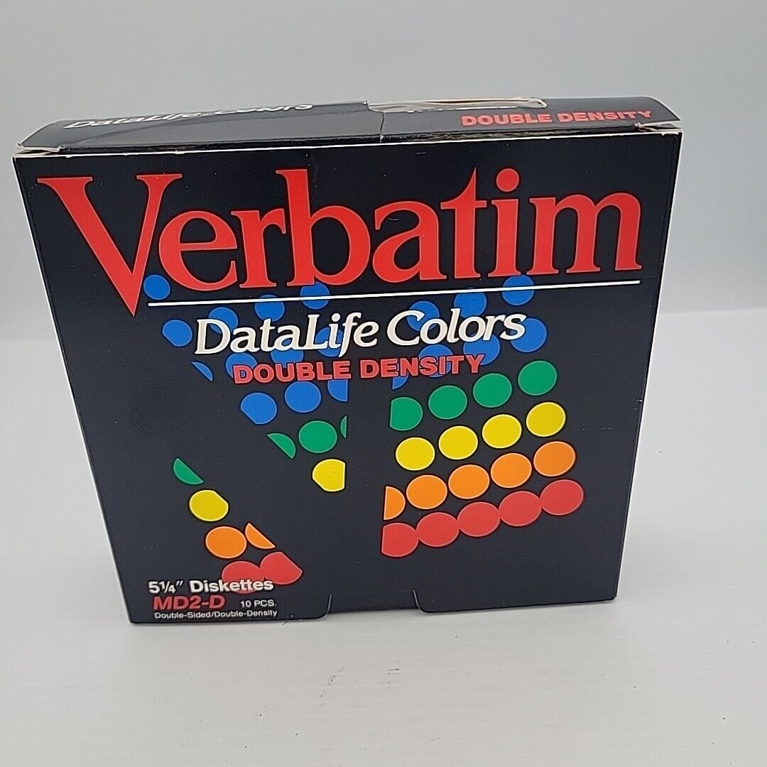 Verbatim DataLife Colors MD2-D 5 1/4” Diskettes 9 Pack (Read Description)