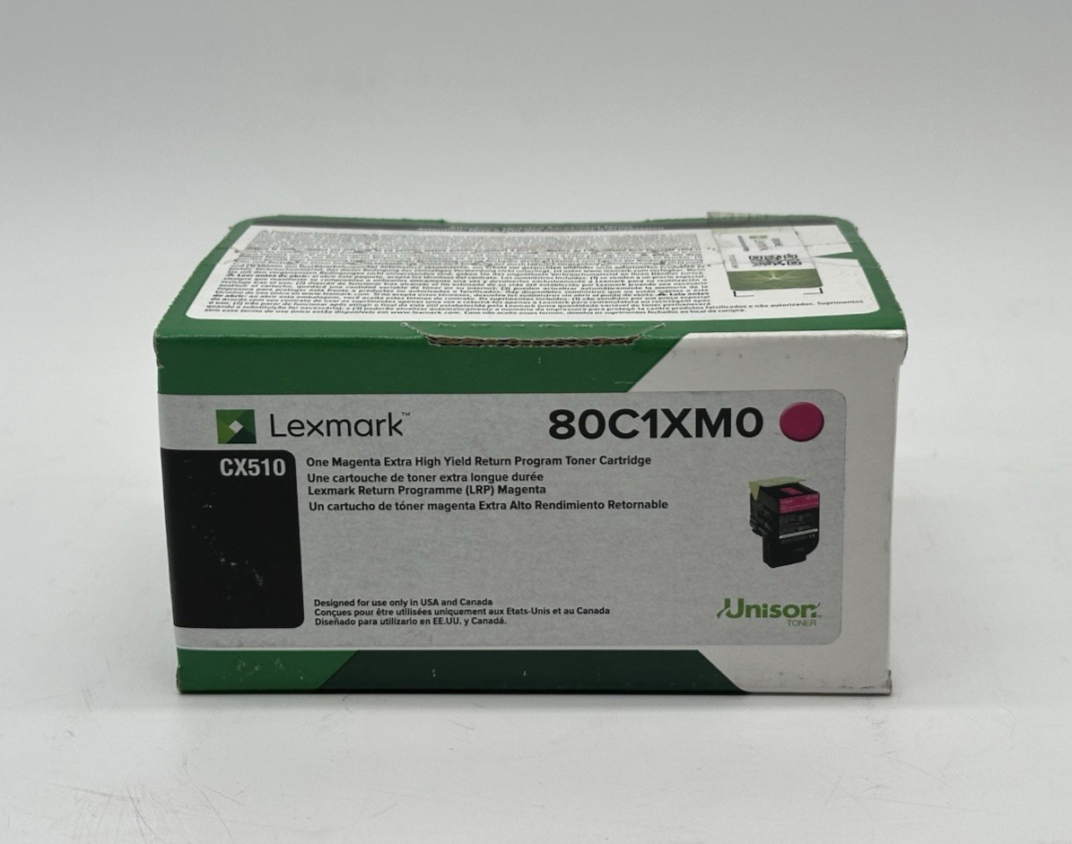 Genuine Lexmark 80C1XM0 (801XM) Magenta Extra High-Yield Toner - NEW SEALED