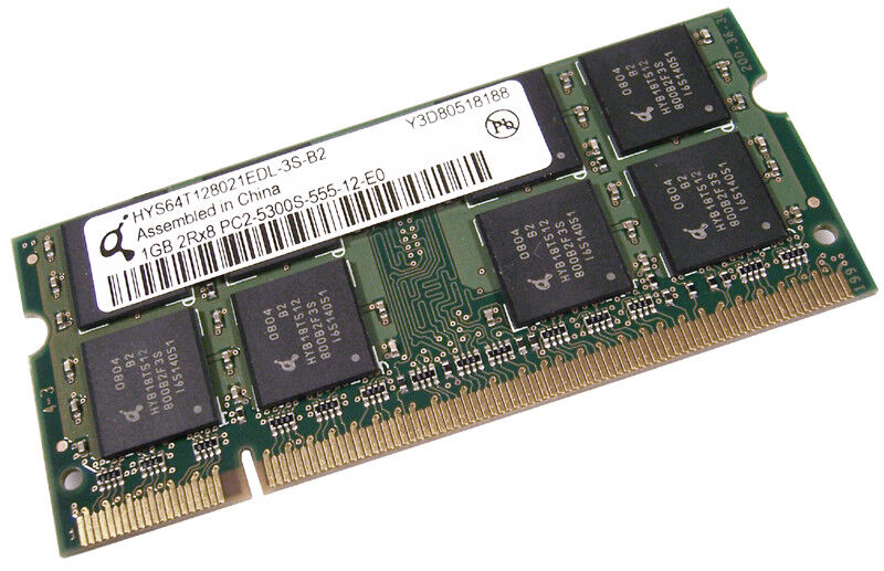 Toshiba 1GB DDR2 667MHz PC2-5300s Memory V000102990 HYS64T128021EDL-3S-B2 Laptop