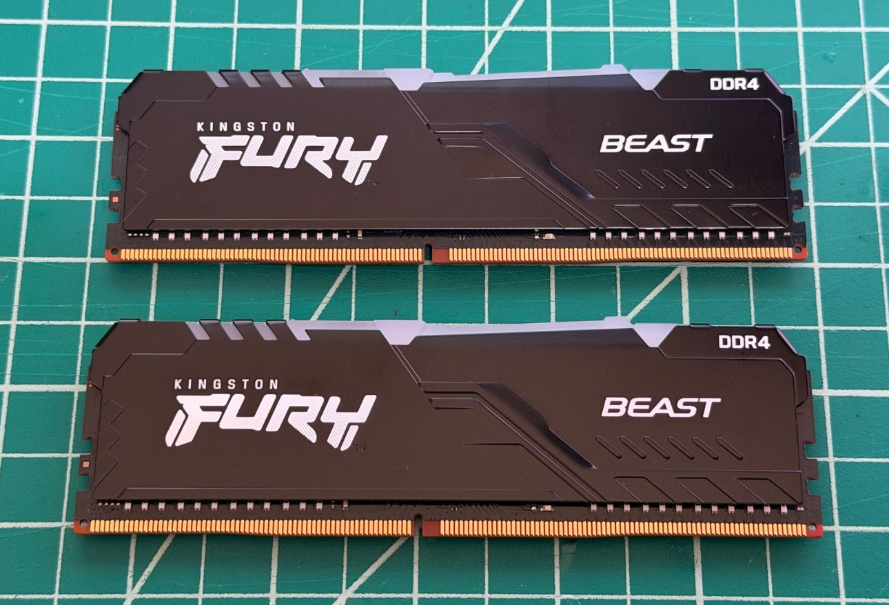 Kingston FURY Beast RGB 16GB (2x8GB) DDR4 3200MHz CL16 RAM KF432C16BBAK2/16