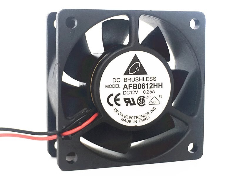 Delta AFB0612HH DC12V 0.25A 2wire Cooling Fan 60×60×25mm
