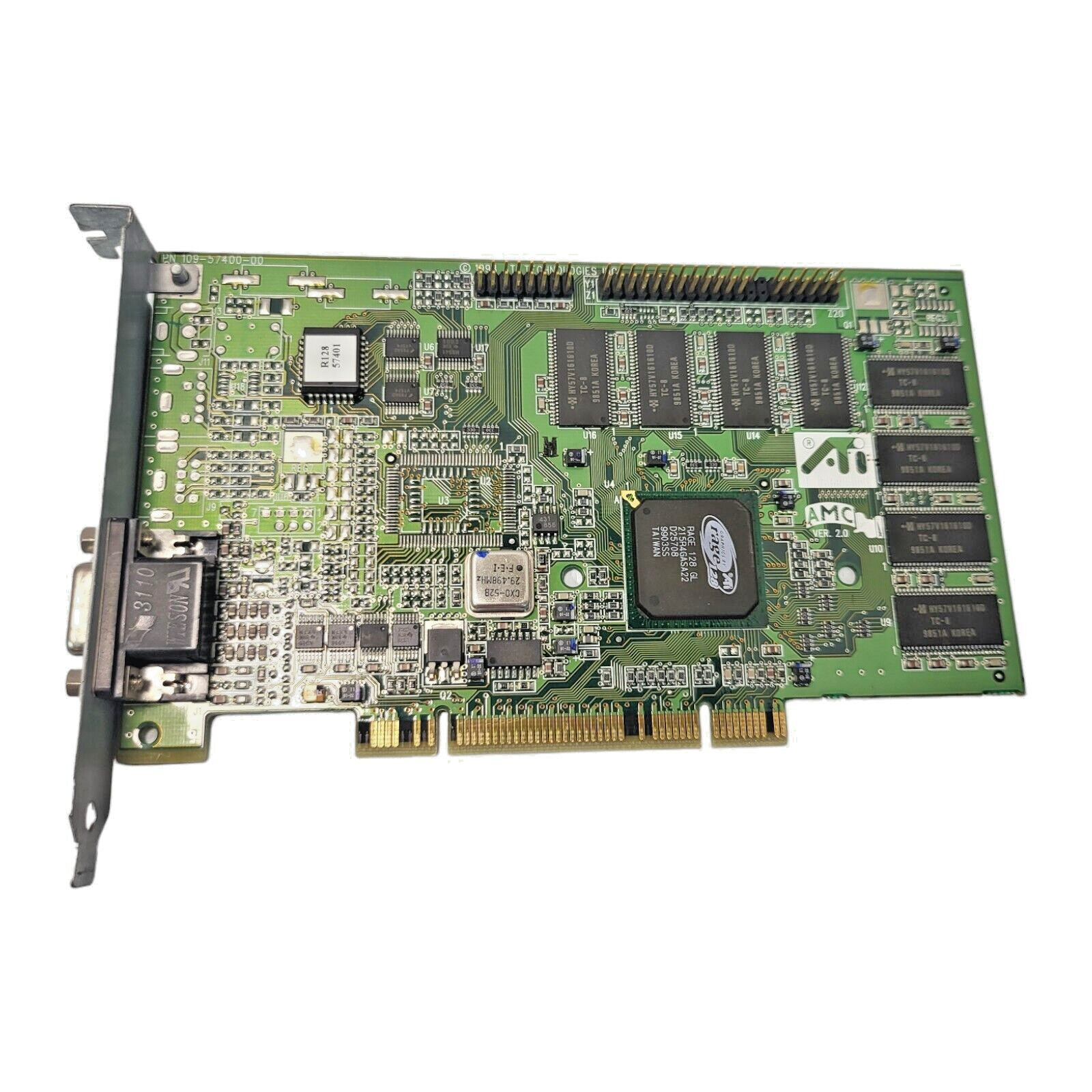 Vintage ATI Rage 128 109-57400-00 VGA 16MB PCI Video Graphics Card