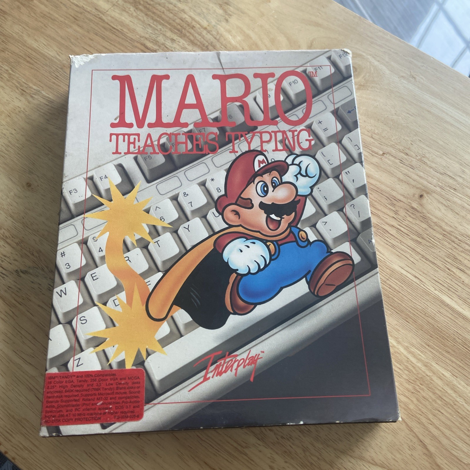 1992 IBM PC “Mario Teaches Typing” - Complete In Box Manual 3.5” 5.25” Disks