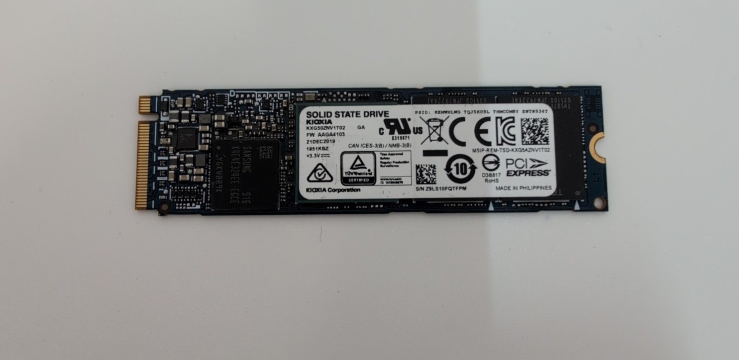 Toshiba Kioxia 1TB NVMe M.2 SSD XG5 KXG50ZNV1T02 HPE 880818-003 HP Dell PC