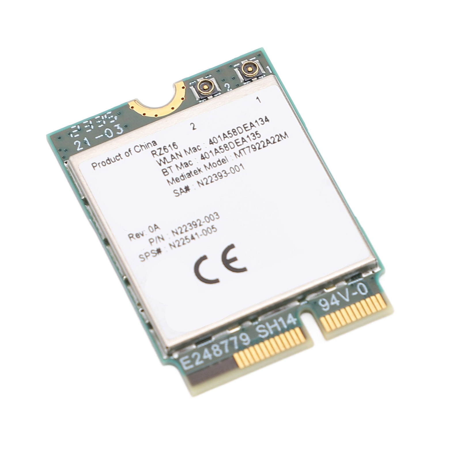 RZ616 MT7922A22M M.2 WiFi6E Wireless Card Module Adapter 5374Mbps Bluetooth ZWZX