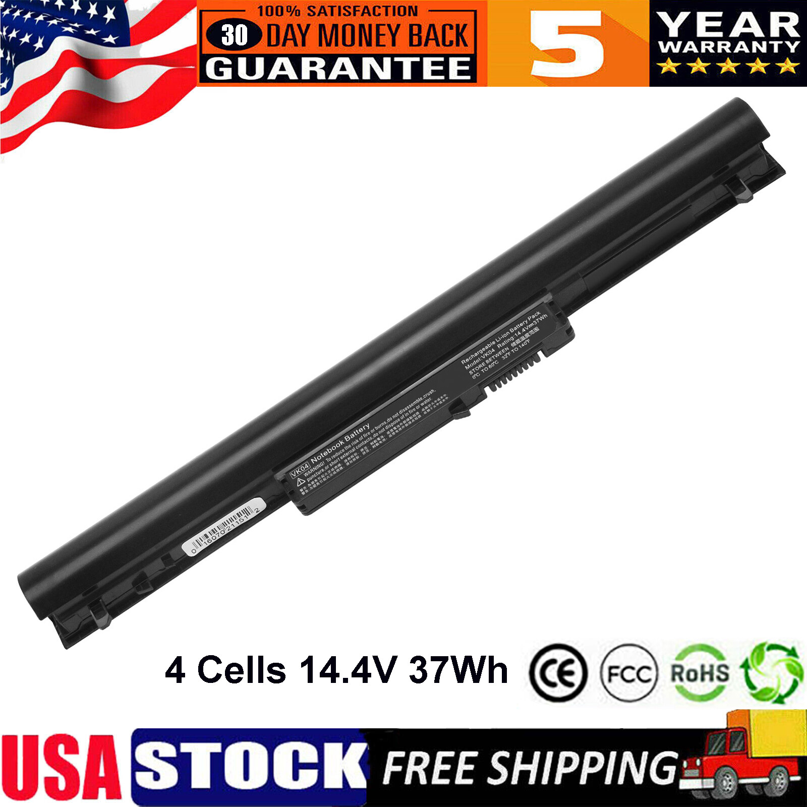 VK04 Battery For HP Pavilion Sleekbook 14 14t 14z 15 15t 15z Series 695192-001