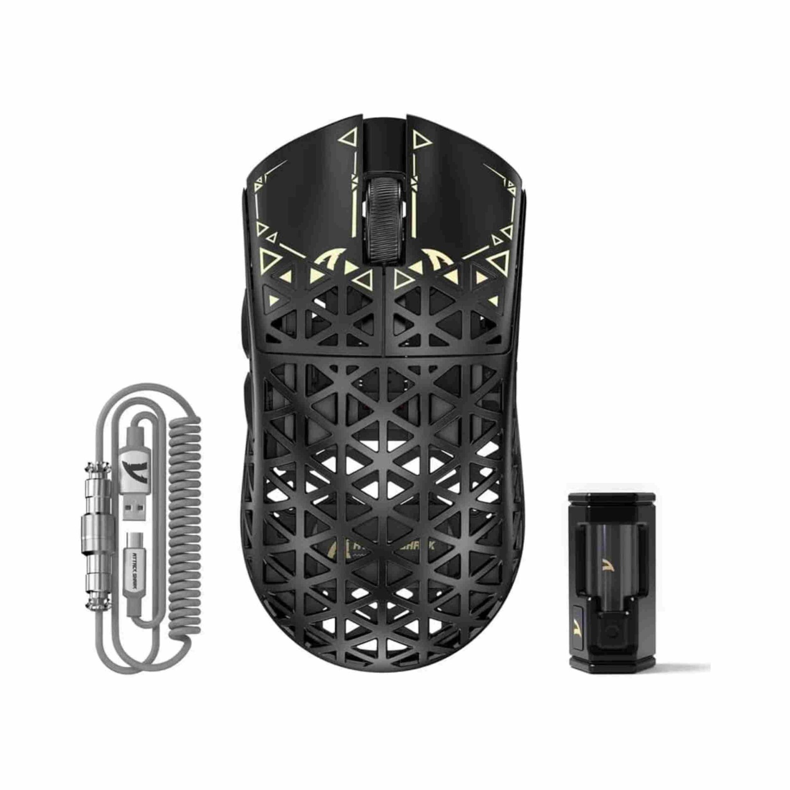 ATTACK SHARK R5 Ultra Carbon Fiber  PAW3950MAX Gaming Mouse with 8K Coiled Cable