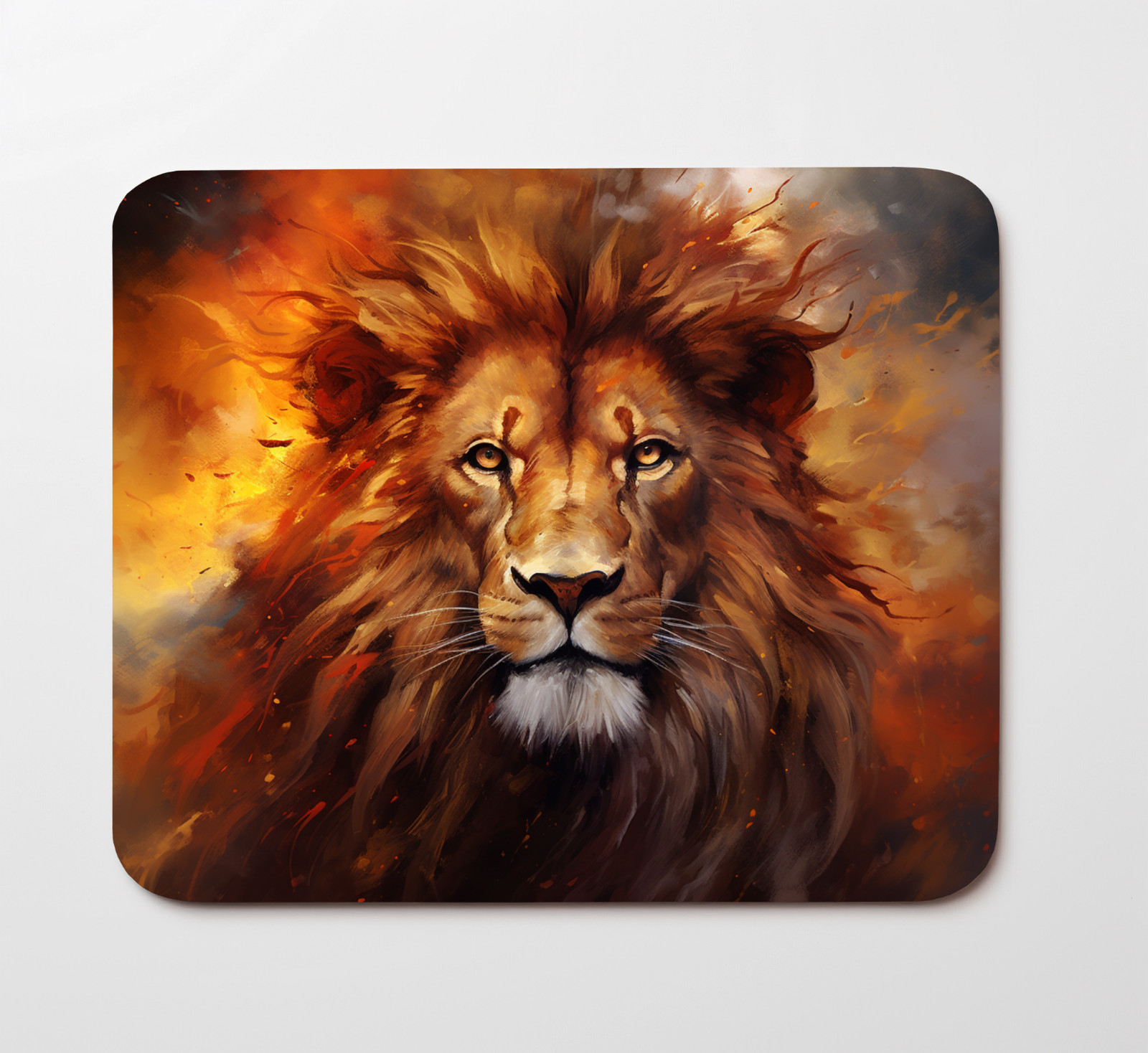 Lion Animal Abstract Art Mouse Pad 9.5"x8" Desk Mat Non Slip Rectangle Mousepad