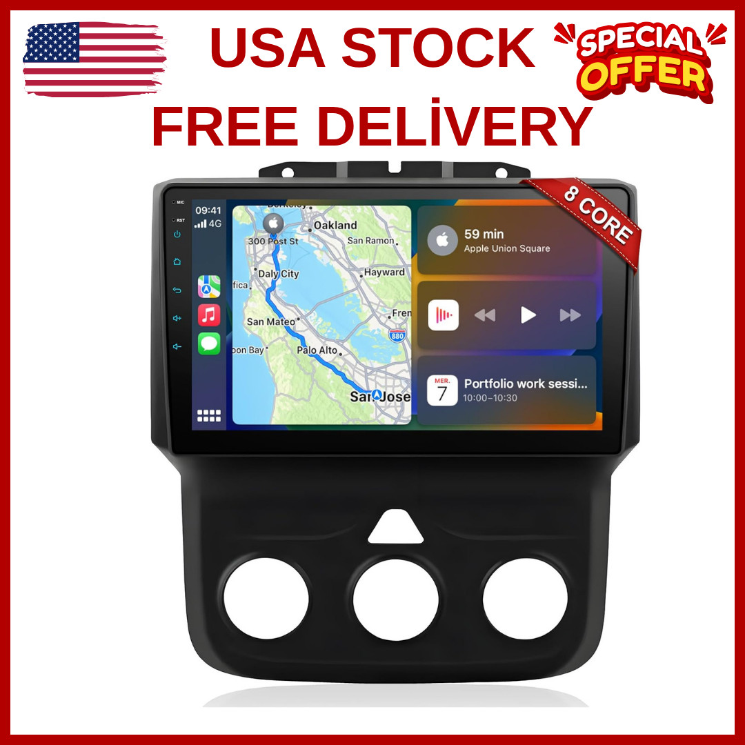 8 Core 4+64G Car Stereo Radio for Dodge RAM Upgrade 1500 2500 3500 2013 2014 ...