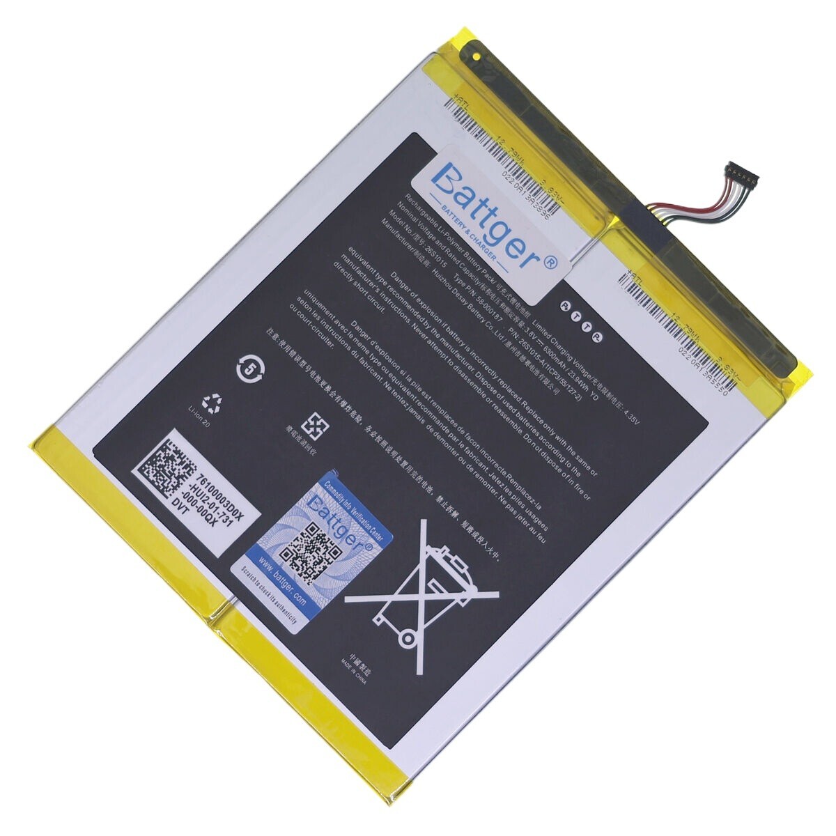 Genuine battery for AMAZON  Fire HD 10.1 7th 2955C7 58-000187 26S1015 58-00037
