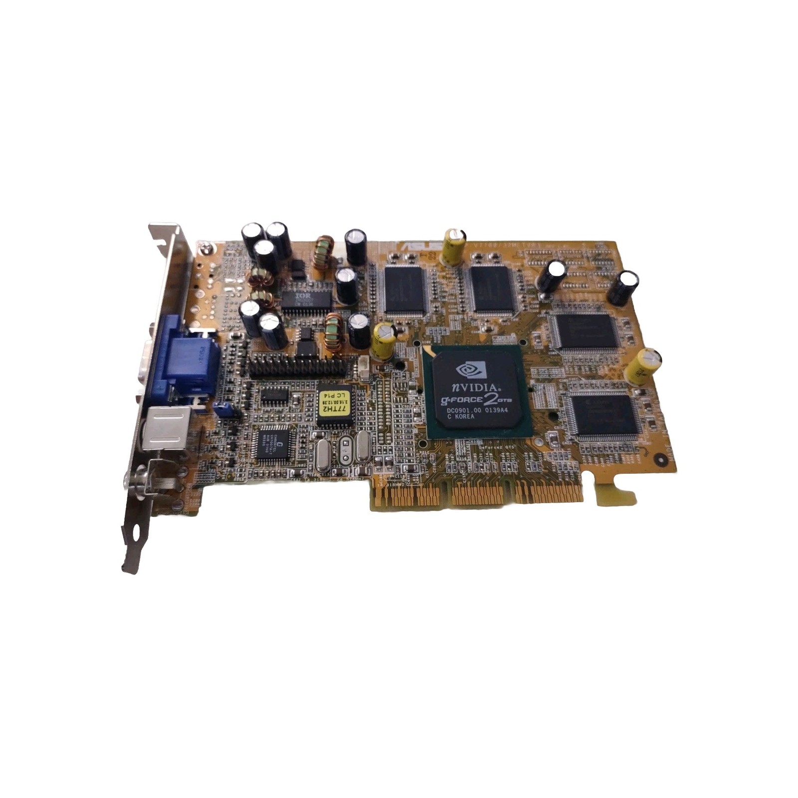 SALE ASUS AGP-V7700/32M (TVR) 32M DELUXE AGP VGA CARD NO FAN VGA SVID RCA MXB111