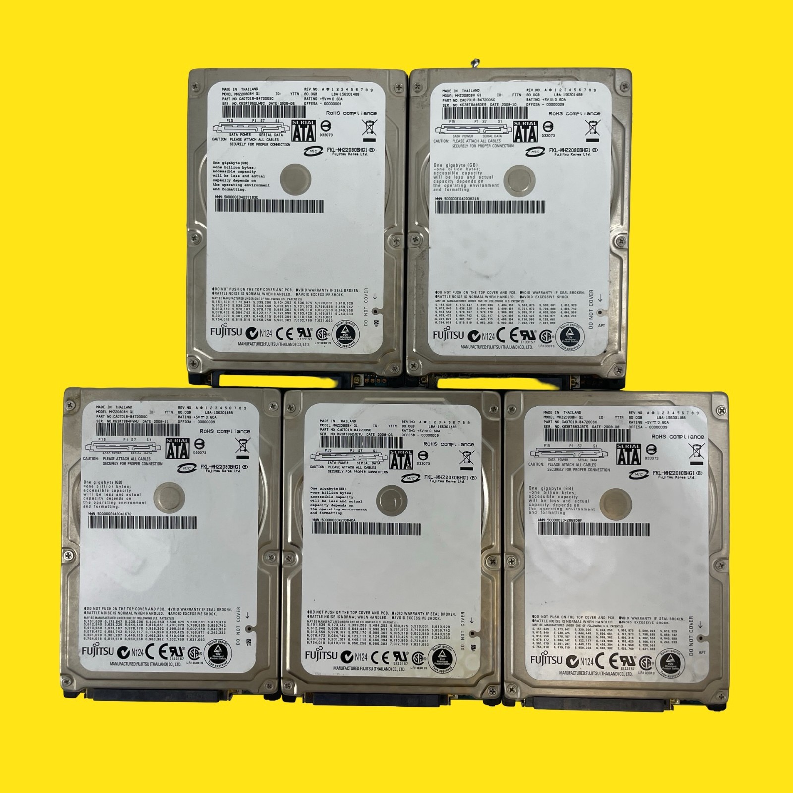 Fujitsu MHZ2080BH G1 80GB 5400RPM 2.5" Internal Hard Drive HDD #1487 z65b279