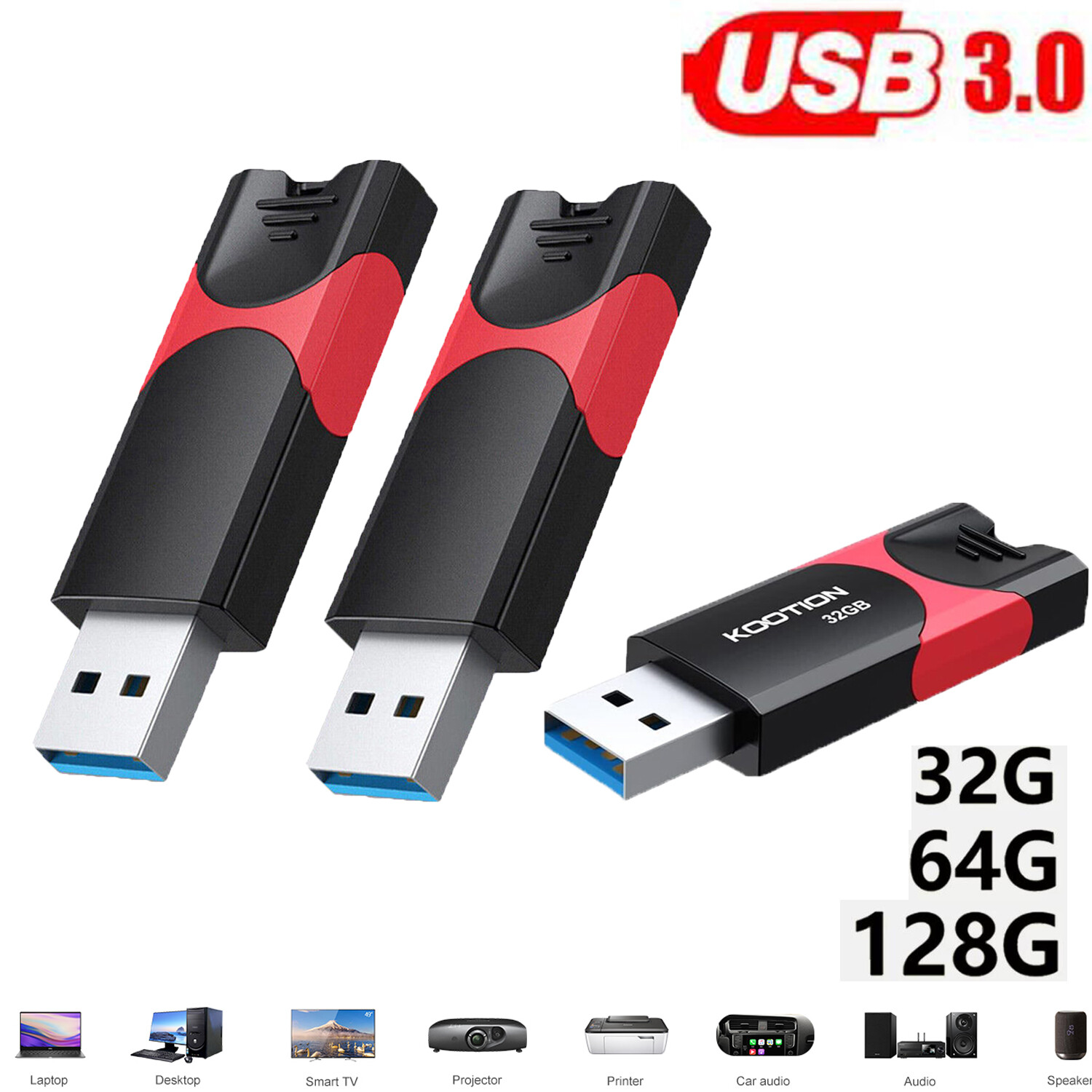 Lot 1/5Pack USB 3.0 Flash Drive Thumb Stick Memory Thumb Retractable Drive