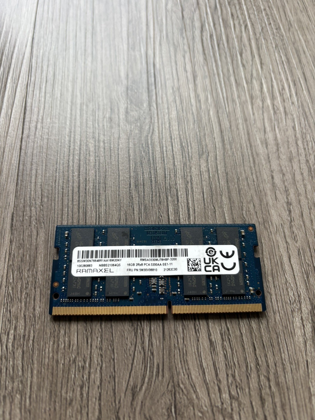 USED Ramaxel 16 GB (1x16GB) PC4-3200AA Laptop RAM 2Rx8 PC4-25600 5M30V06810