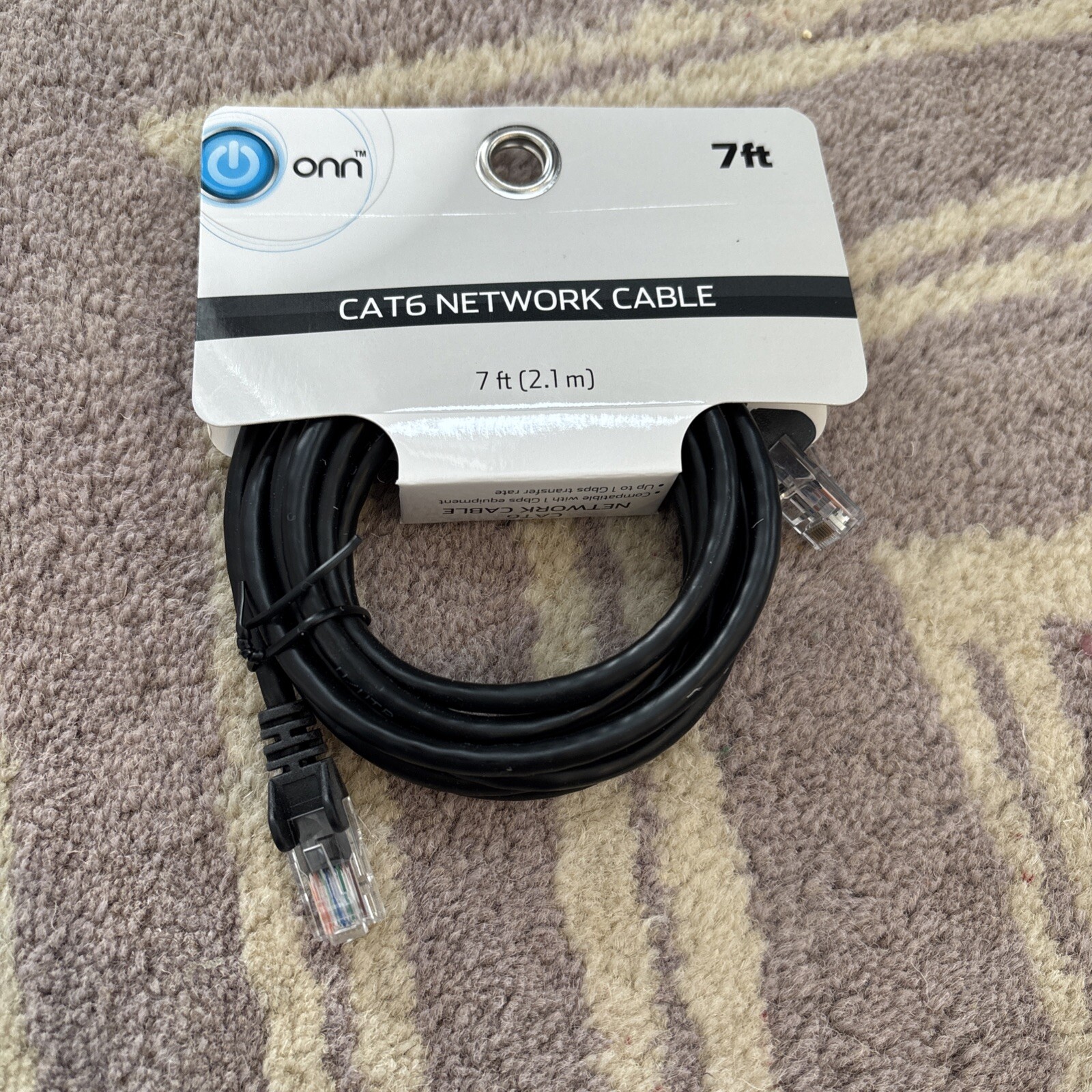 ONN 7-Foot CAT6 Network Cable, New