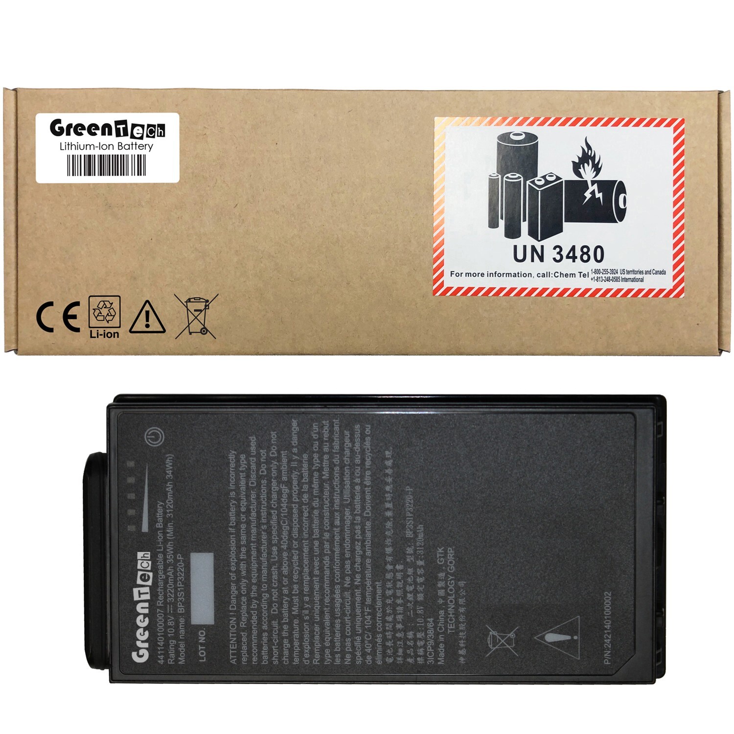 GREENTECH BP3S1P3220-P GBM3X3 BATTERY FOR GETAC A140 TABLET 35WH 242140100002