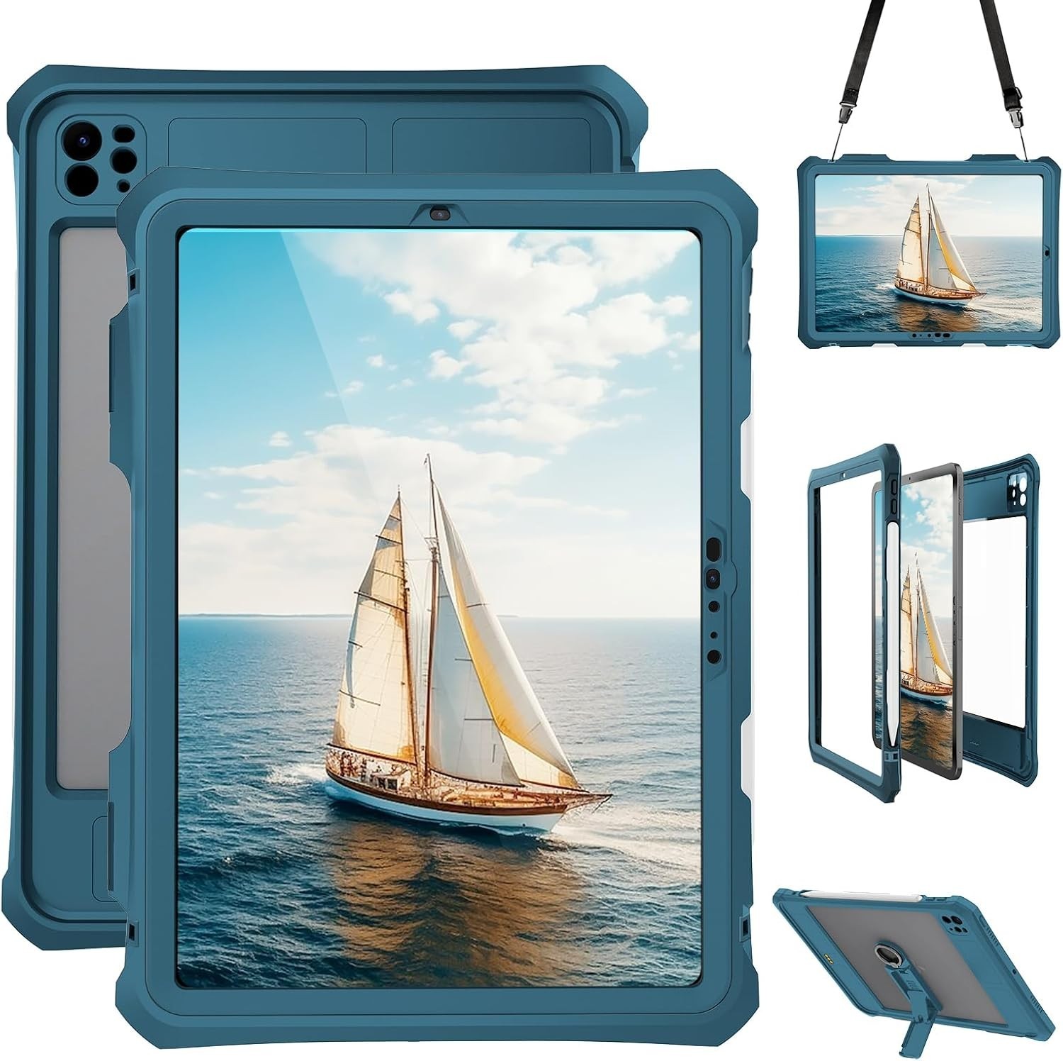 Shellbox iPad 11 Pro (2024) Case, IP68 Waterproof, Shockproof, and Dustproof