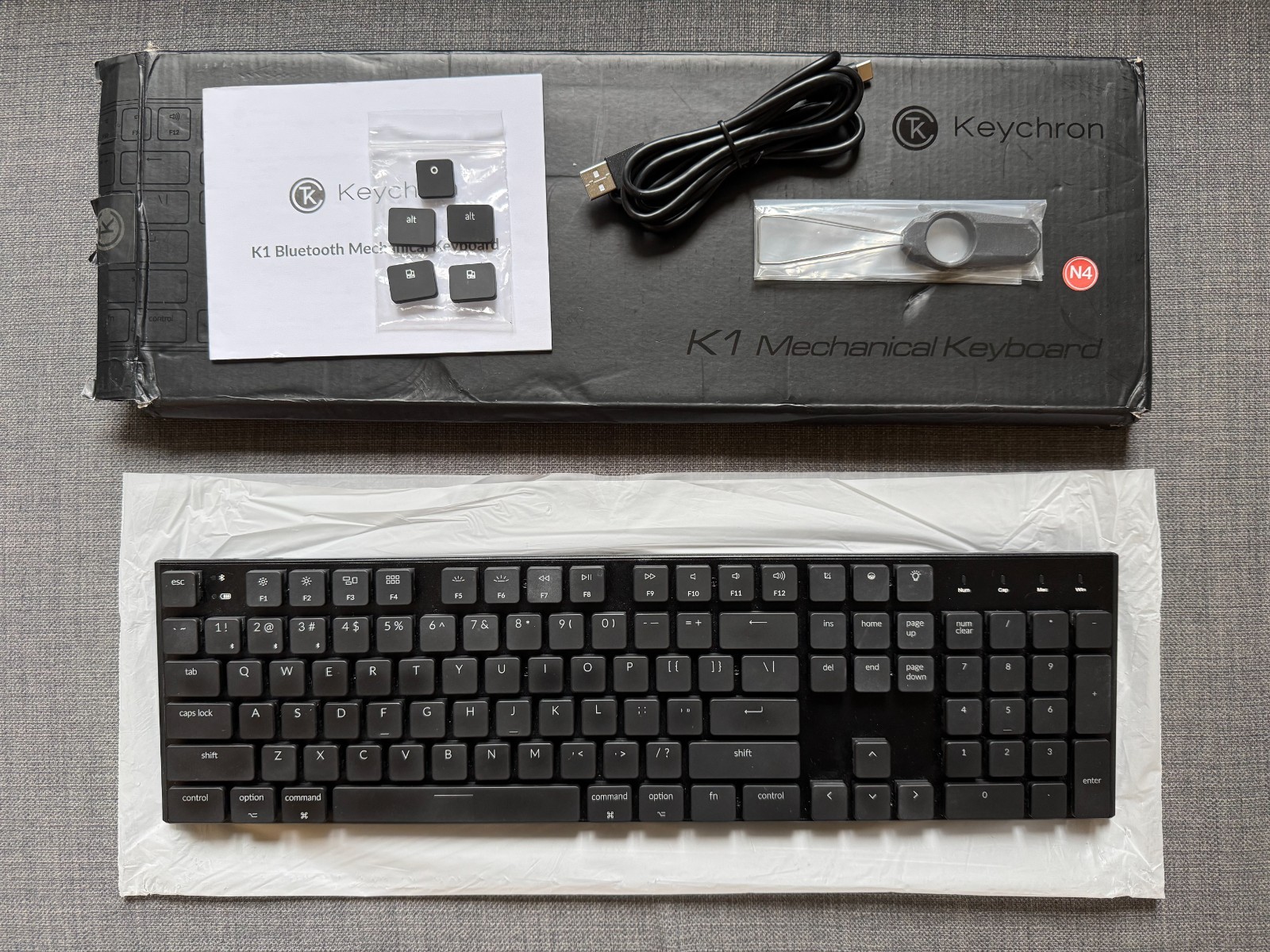 Keychron K1 v1 100% Backlit RGB Bluetooth Mechanical Keyboard