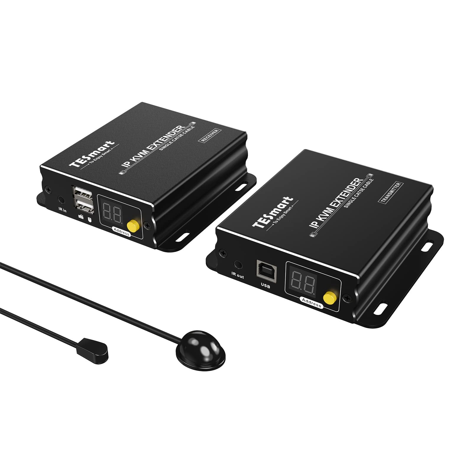TESmart HDMI KVM Extender 1080P 60Hz Over Single Cat5e/6 Cable Up to 120m/393ft,