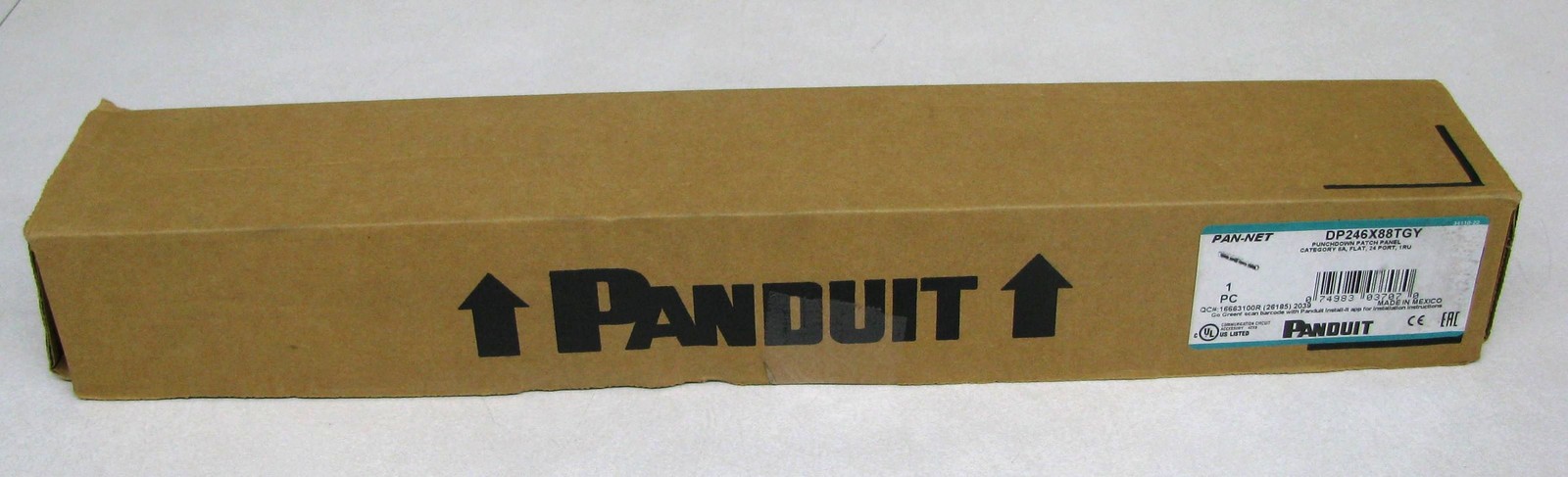 Panduit DP246X88TGY 24-Port Cat6a 10Gig Punchdown Patch Panel Flat 1RU ~STSI
