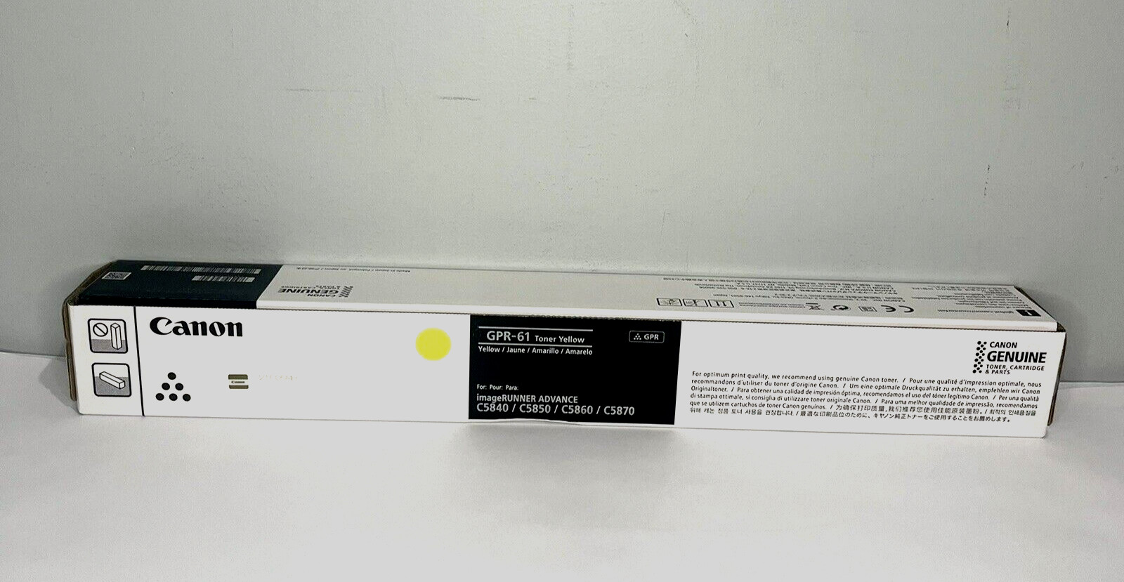 Canon  GPR-61 Yellow 3766C003AA High Yield Genuine Toner 60K Pages DX C5840i NEW
