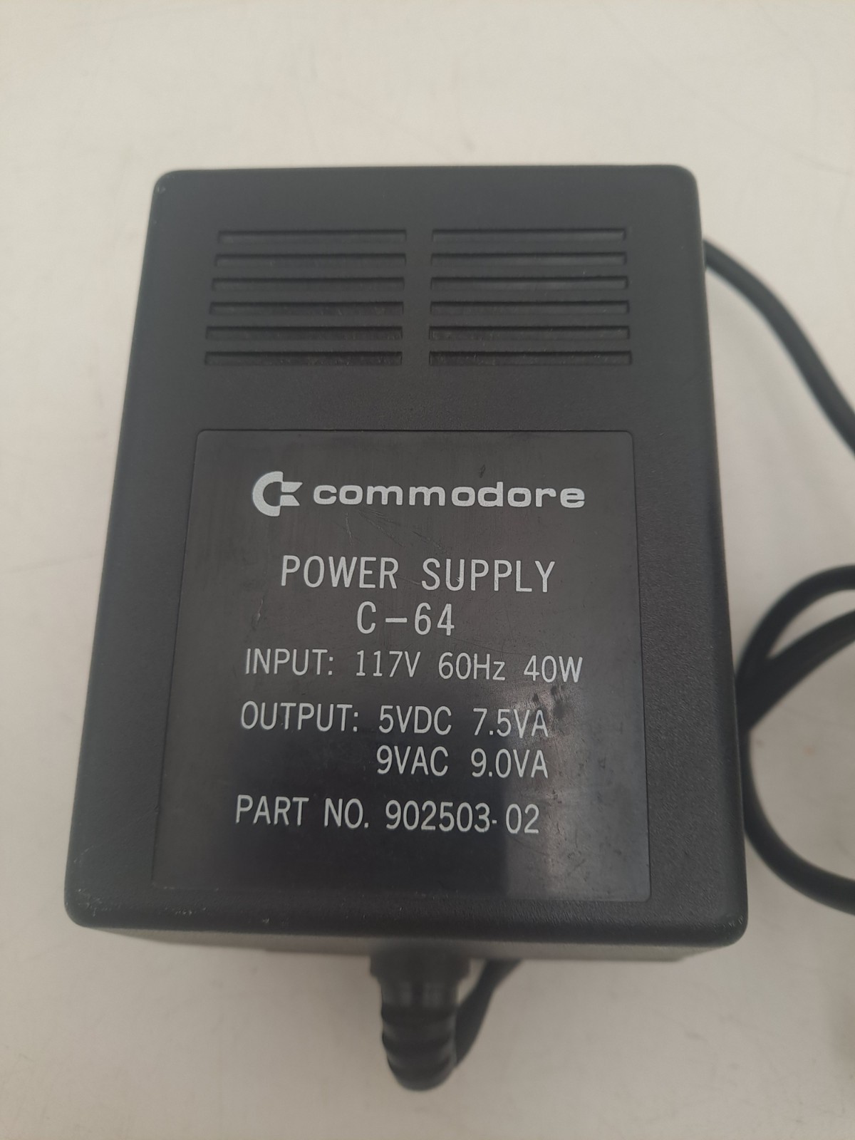 Commodore 64 C64 7-Pin Power Supply Genuine OEM Vintage TESTED 902503-02