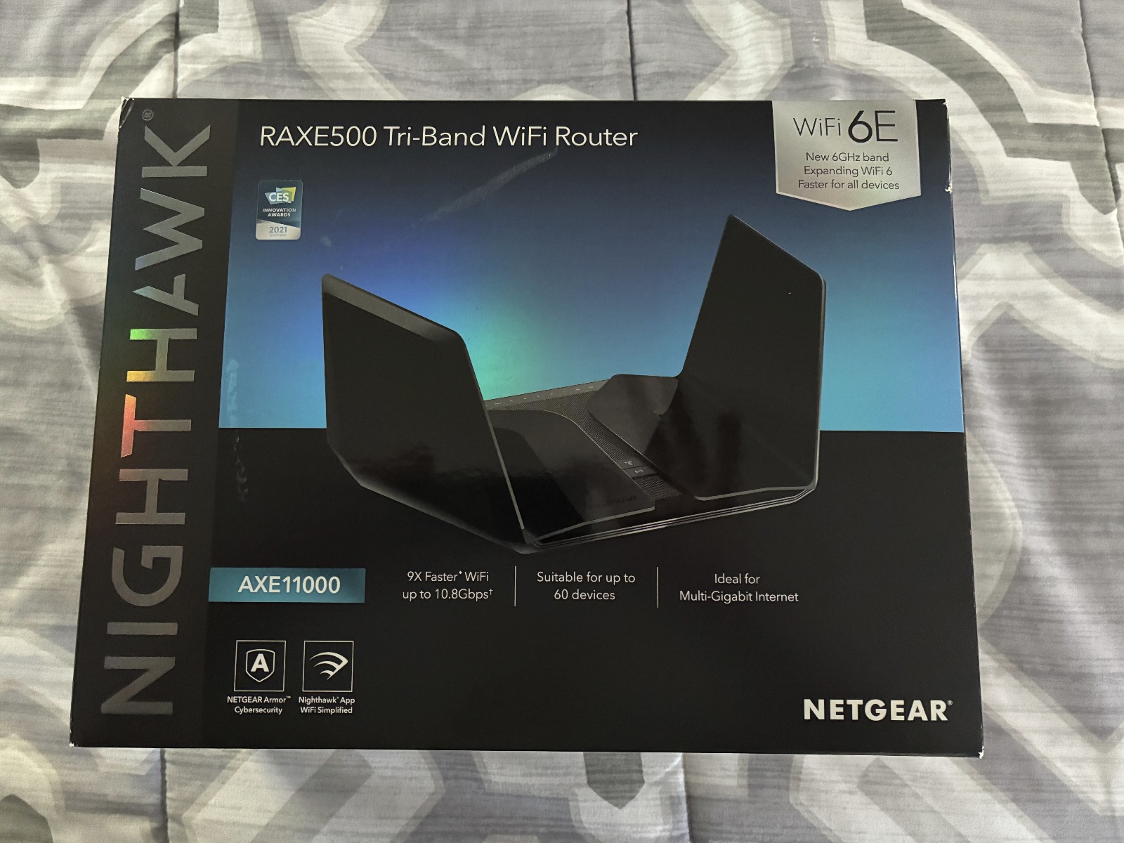 NETGEAR Nighthawk RAXE500 AXE11000 Tri-Band WiFi 6E Router - Open Box, Complete