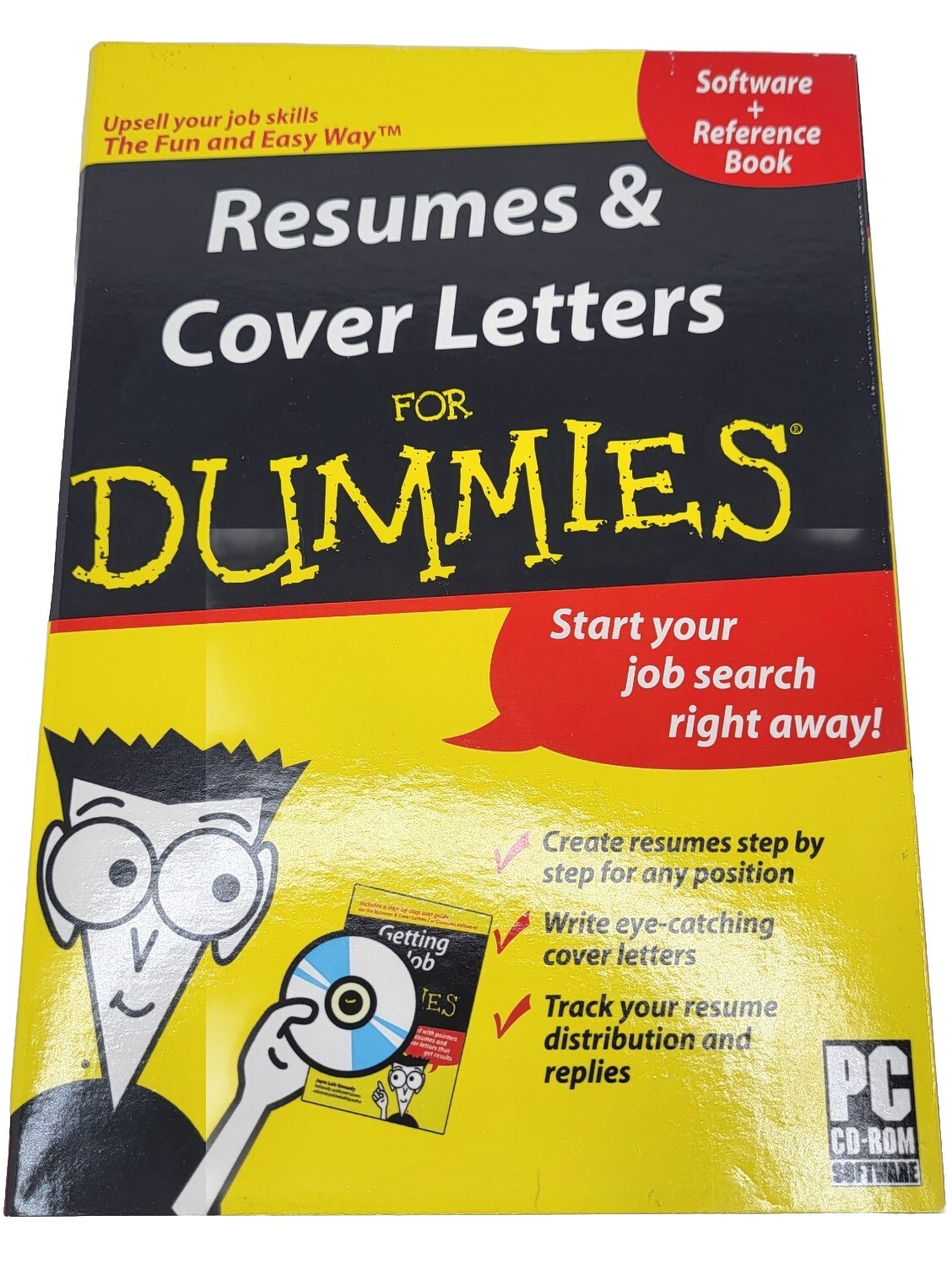 Resumes & Cover Letters for Dummies CD ROM & 144 page reference guide New Sealed