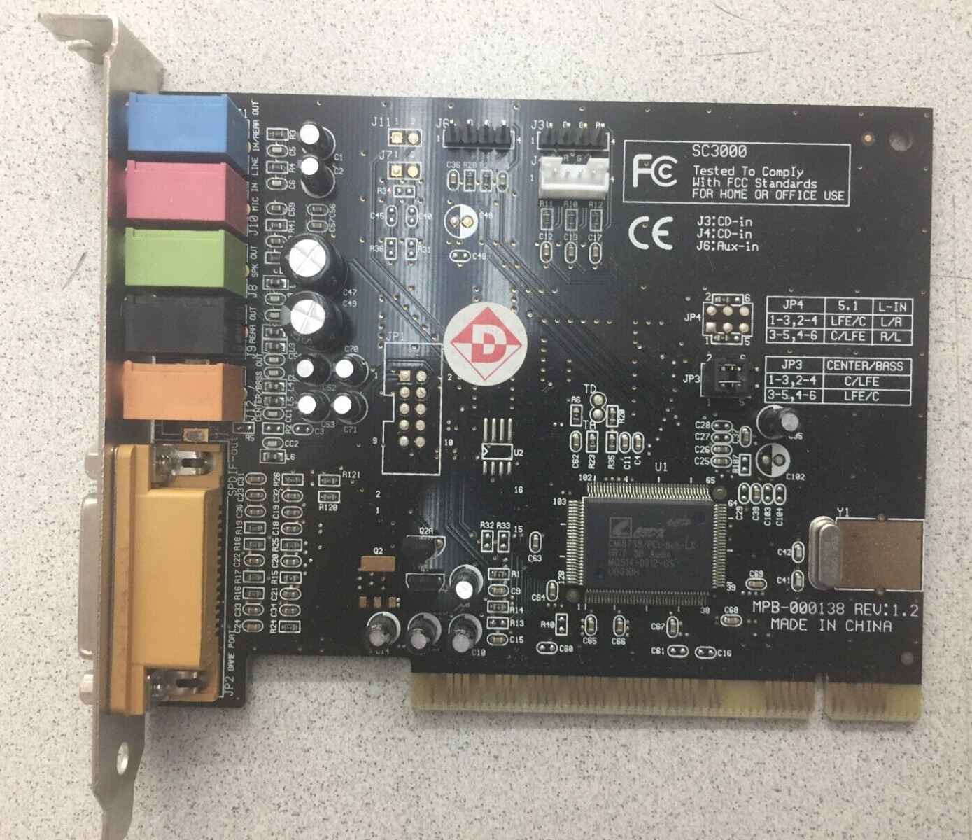 Diamond Multimedia SC3000 PCI Internal Sound Card. Great For Vintage Gaming