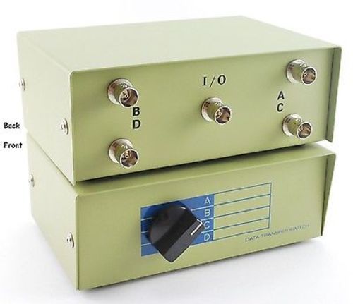 4-Way ABCD BNC Manual Rotary Switch Box (Metal) - CablesOnline SB-037