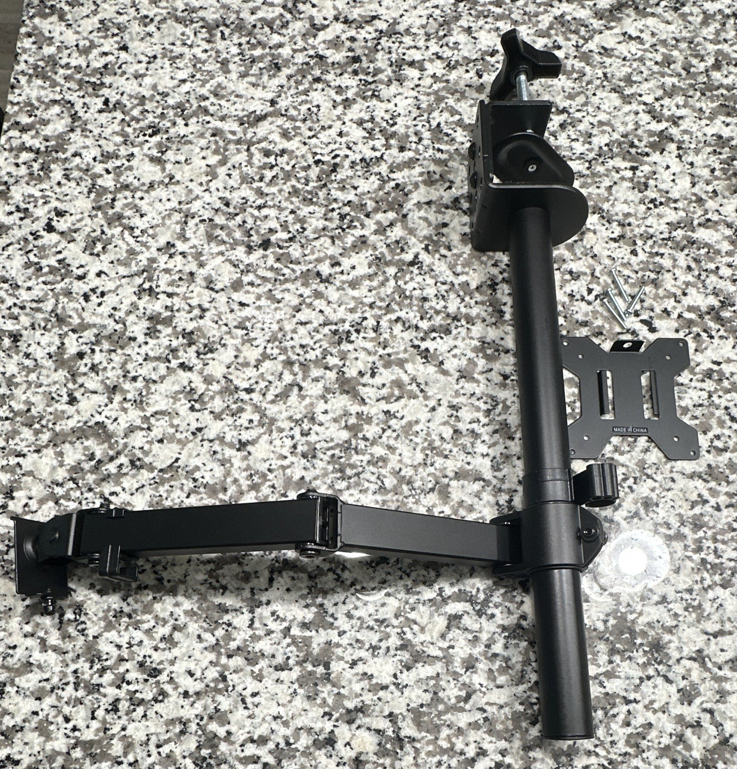 VIVO Black Single Desk Clamp Monitor Mount Arm Tilt/Rotate VESA 75x75 100x100
