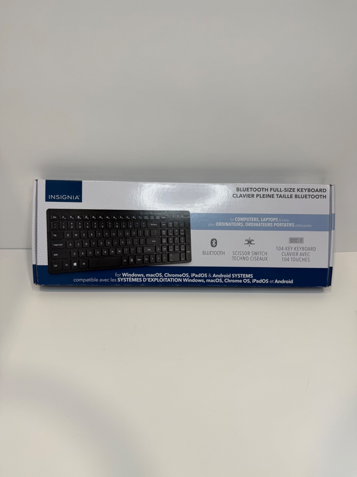 Insignia- Full-size Bluetooth Scissor Switch Keyboard - Black NS-PK3KCB24-C